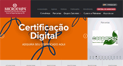 Desktop Screenshot of microempa.com.br
